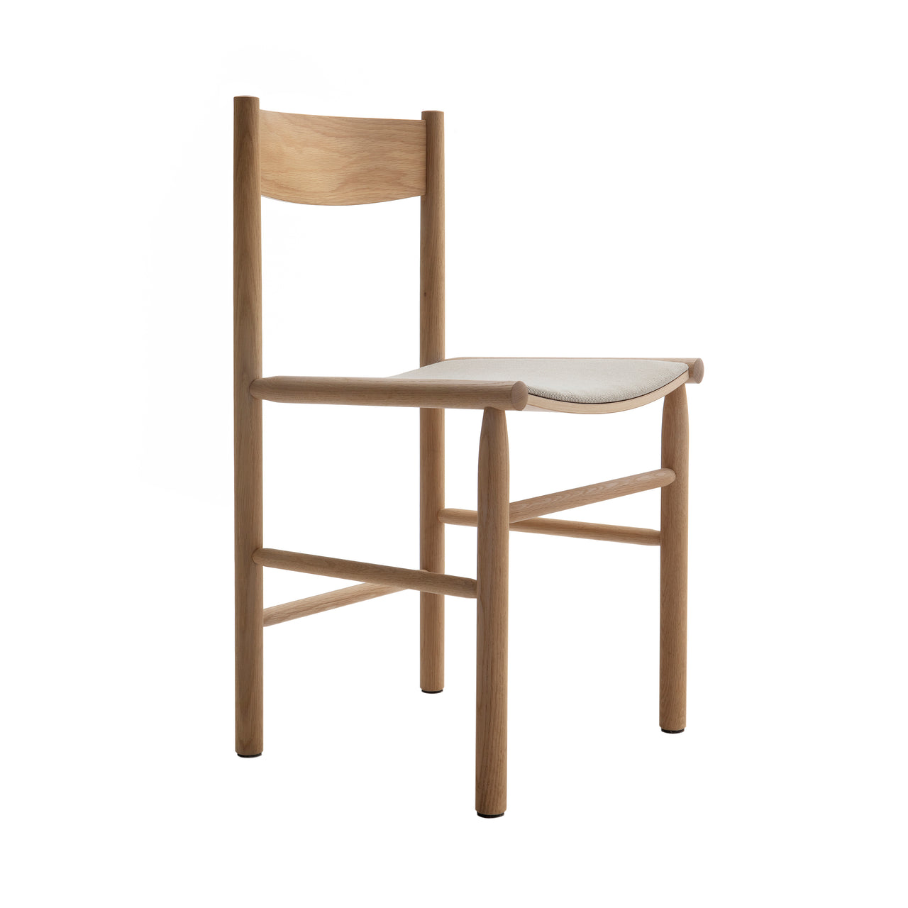 Akademia Chair: Upholstered + Warm Oak