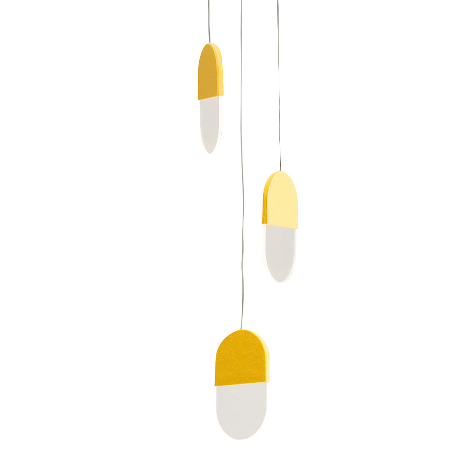 Slab P20 Pendant Light: 3 + Marigold