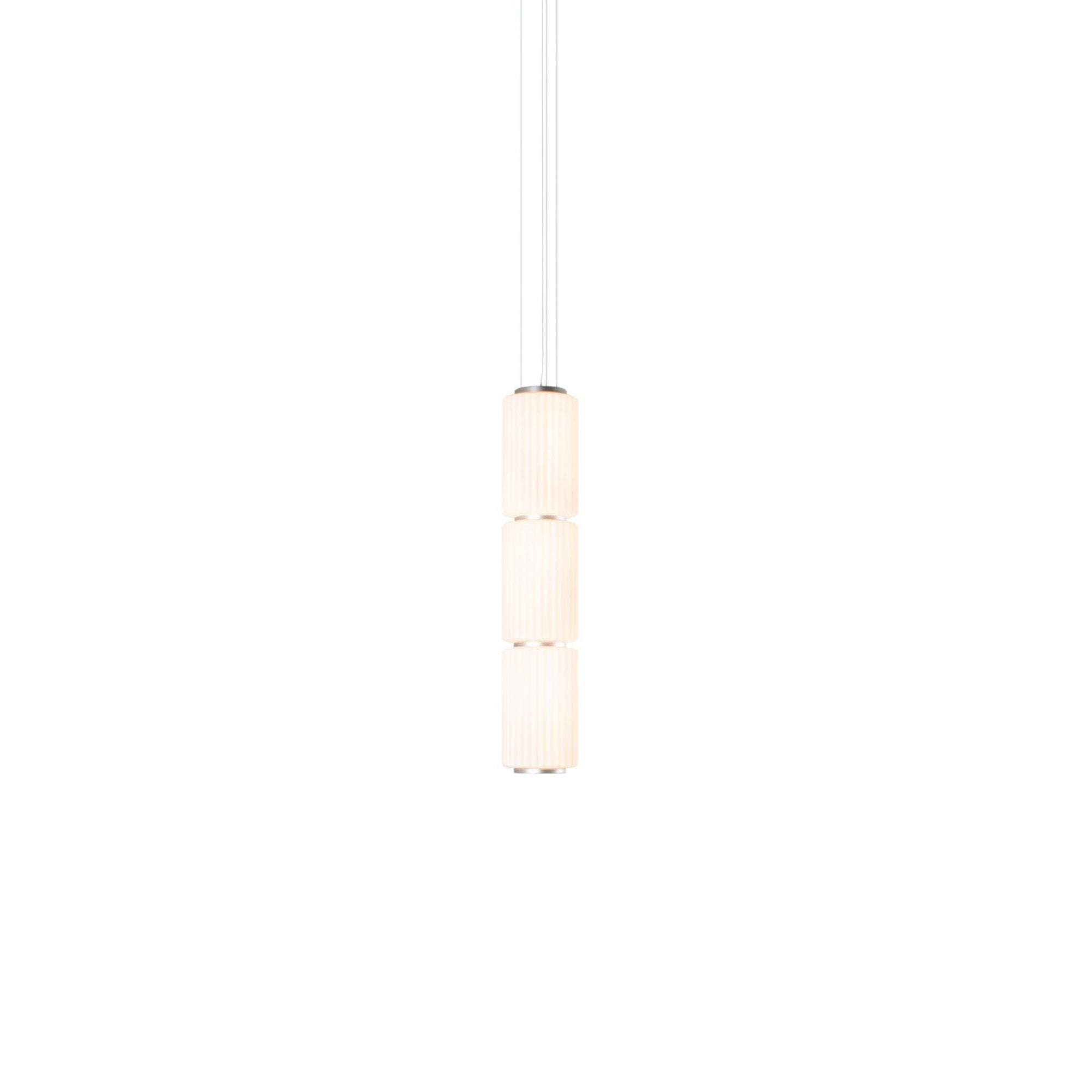 Column 175 Vertical Pendant: 3 Units + Ivory