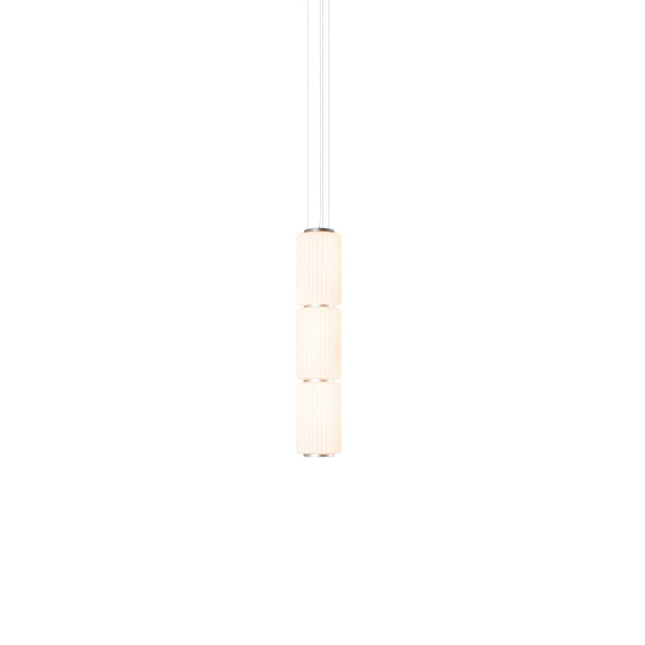 Column 175 Vertical Pendant: 3 Units + Ivory