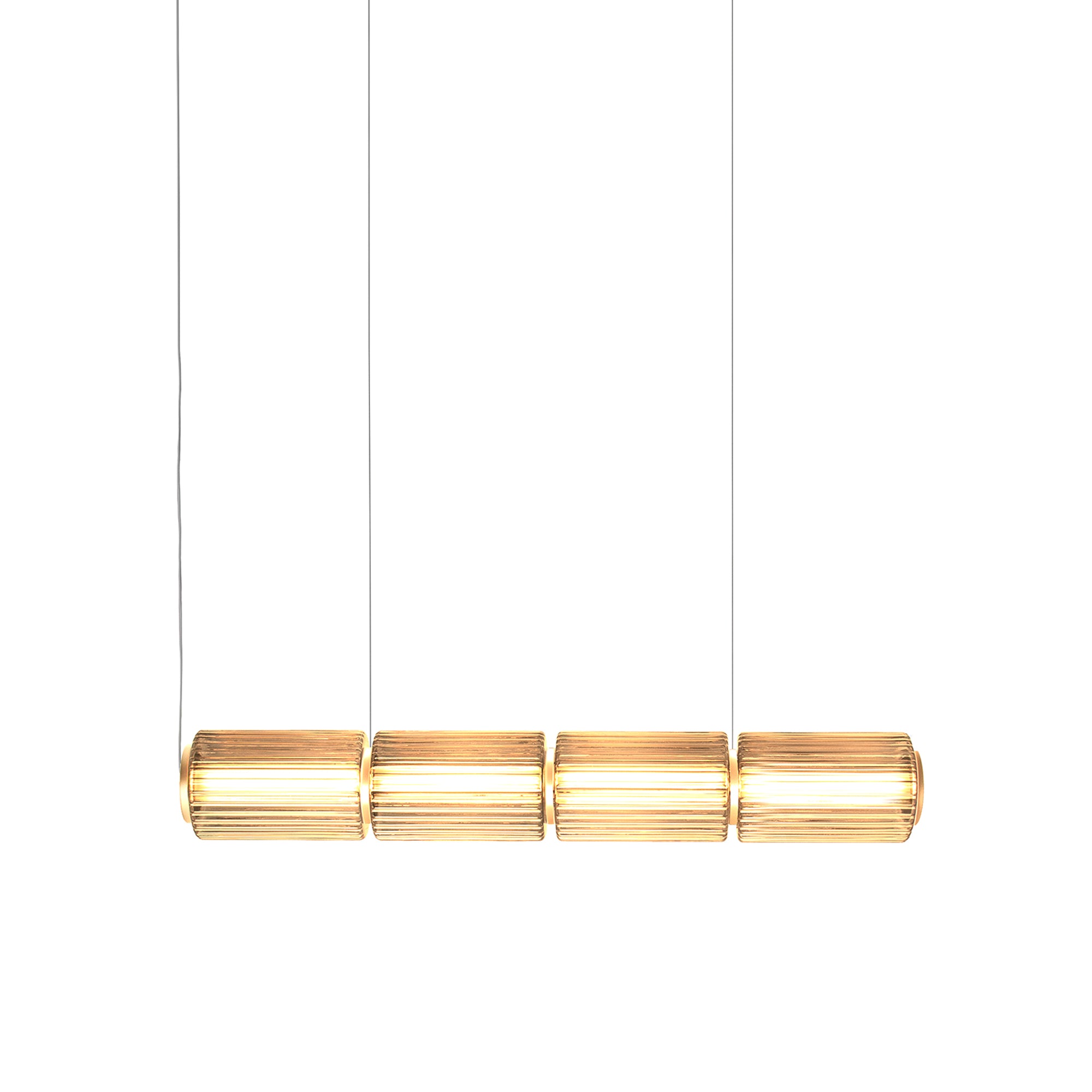 Column 175 Horizontal Pendant: 4 Units + Amber