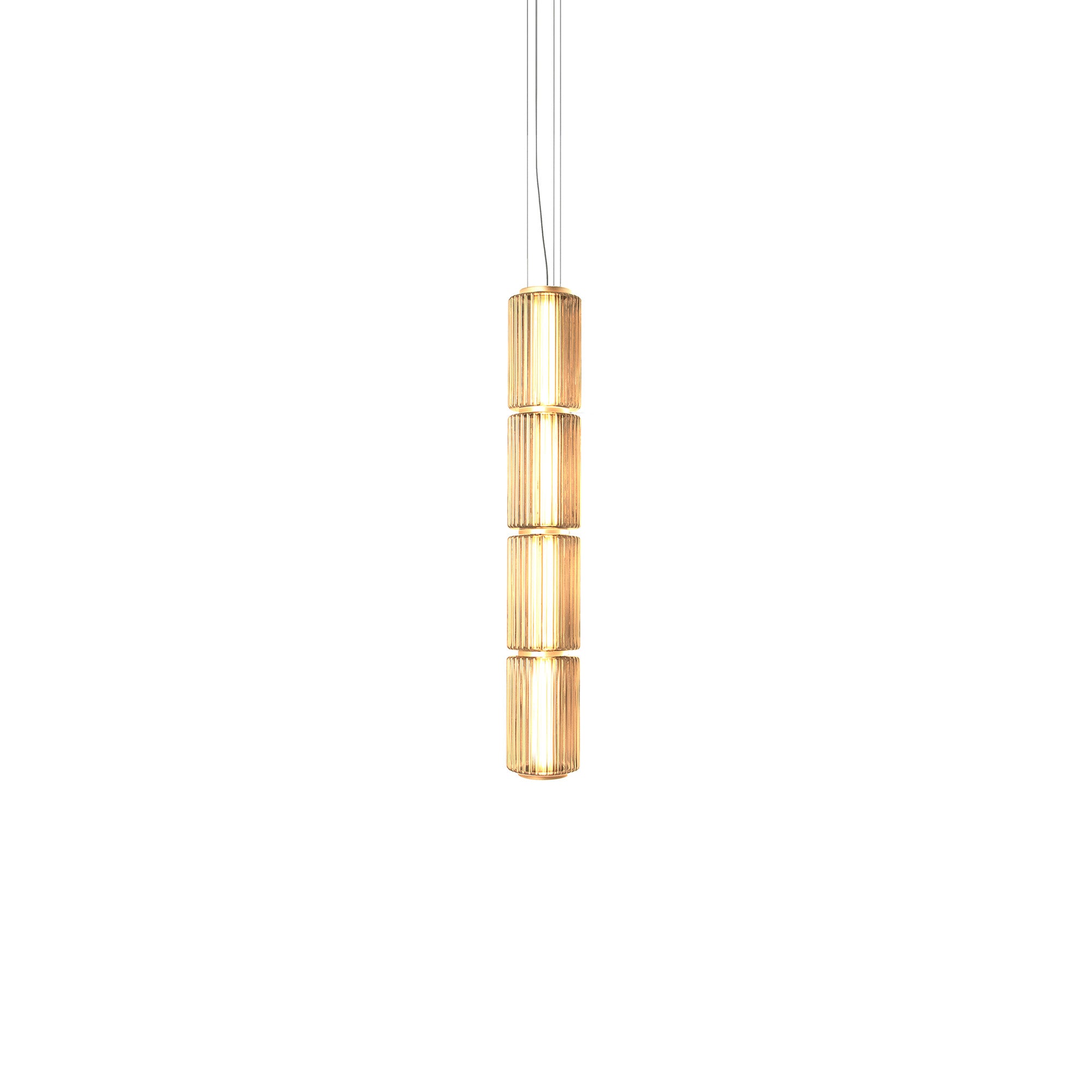 Column 175 Vertical Pendant: 4 Units + Amber