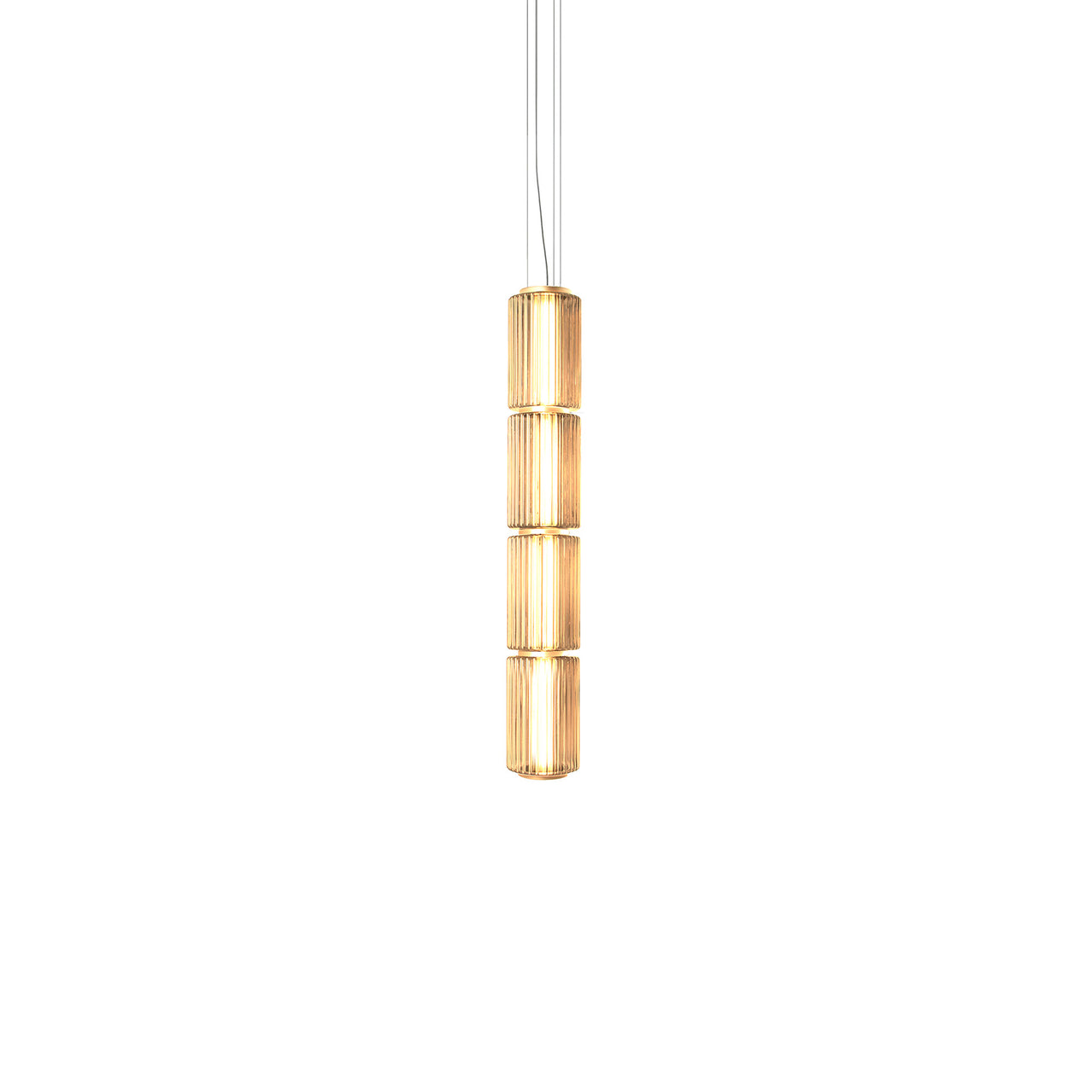 Column 175 Vertical Pendant: 4 Units + Amber