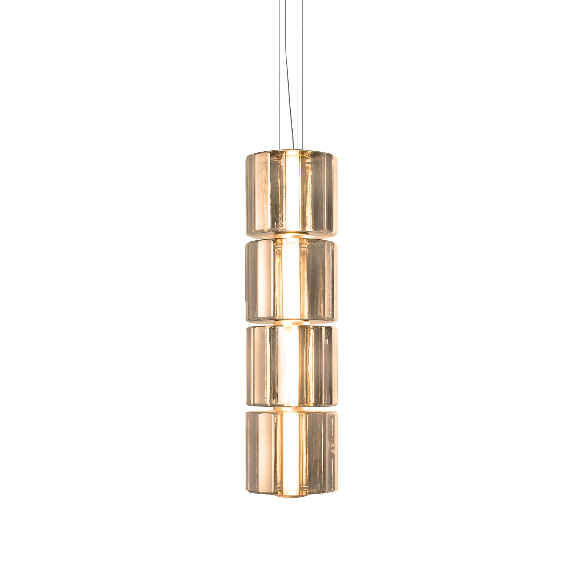 Column 300 Vertical Pendant: 4 Units + Amber