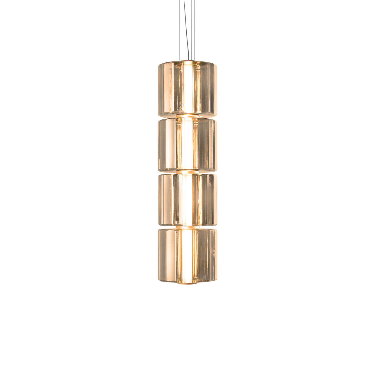 Column 300 Vertical Pendant: 4 Units + Amber