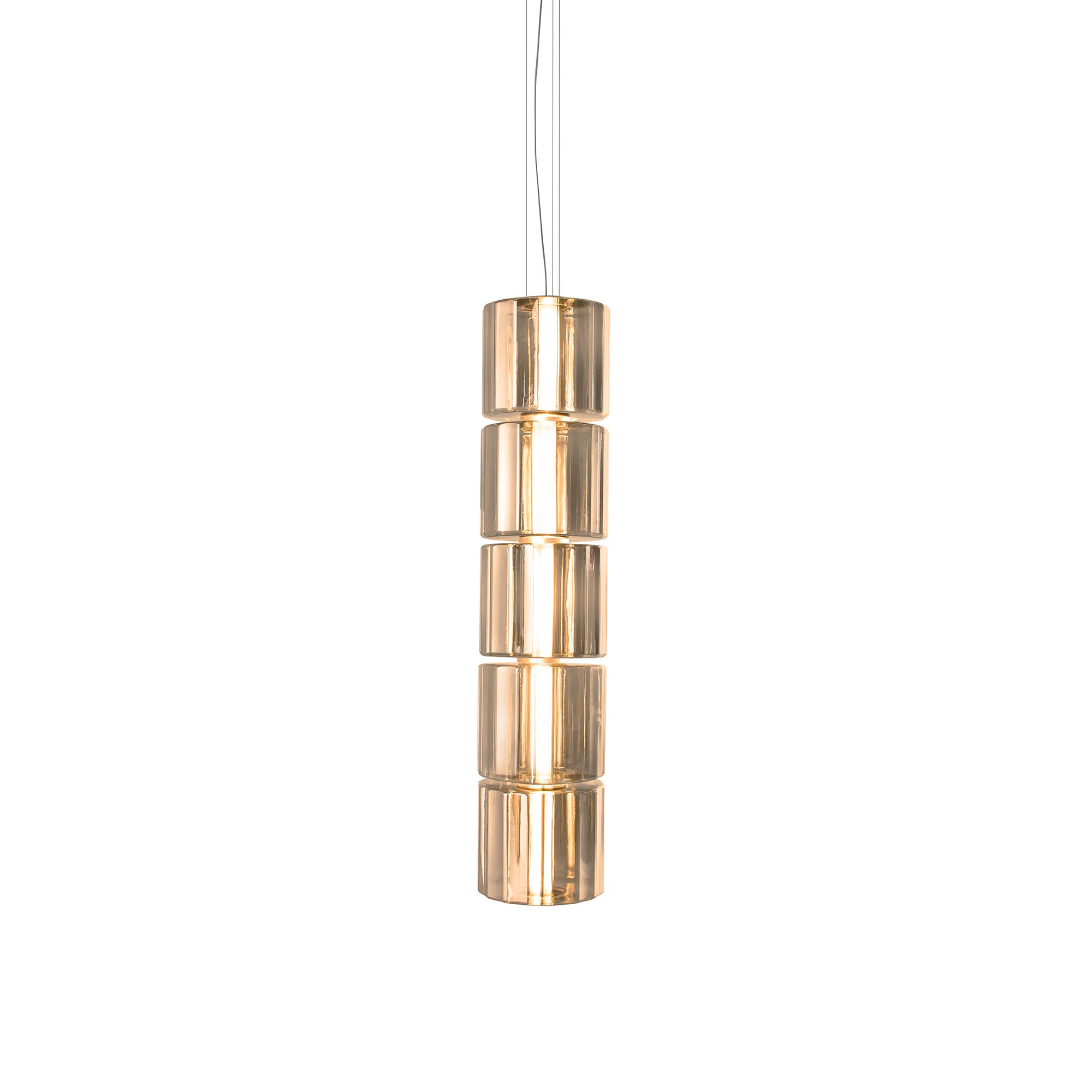 Column 300 Vertical Pendant: 5 Units + Amber