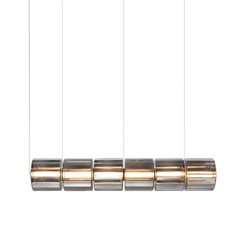 Column 300 Horizontal Pendant: 6 Units + Carbon