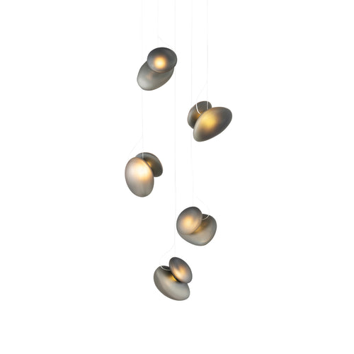 Pebble Chandelier 5: Cluster + Slate