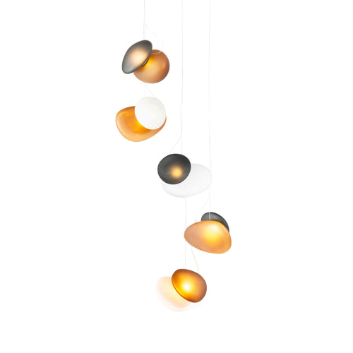 Pebble Chandelier 5: Helix + Assorted