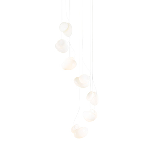 Pebble Chandelier 7: Helix + Pearl