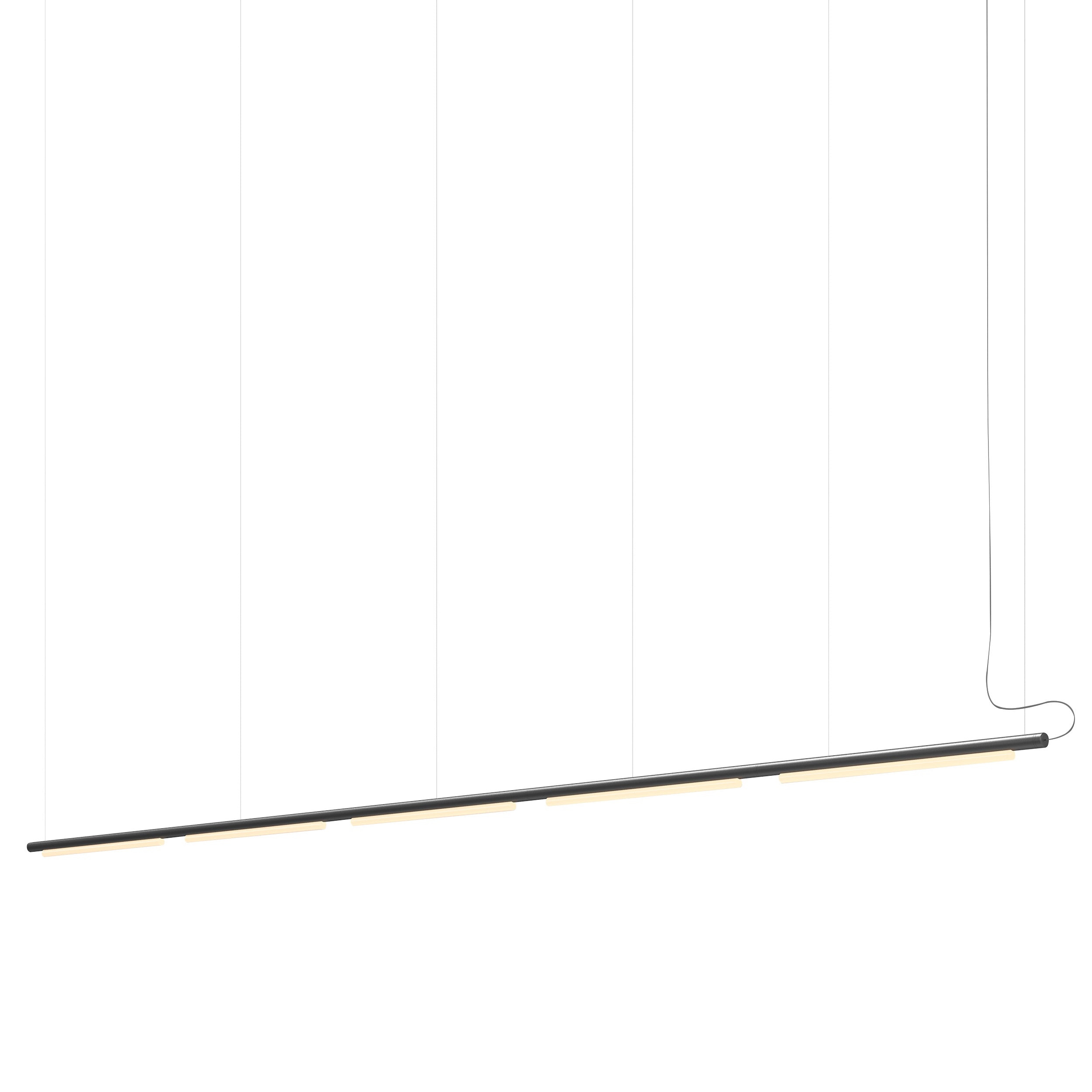 Pipeline 125.5 Linear Pendant Light: Black