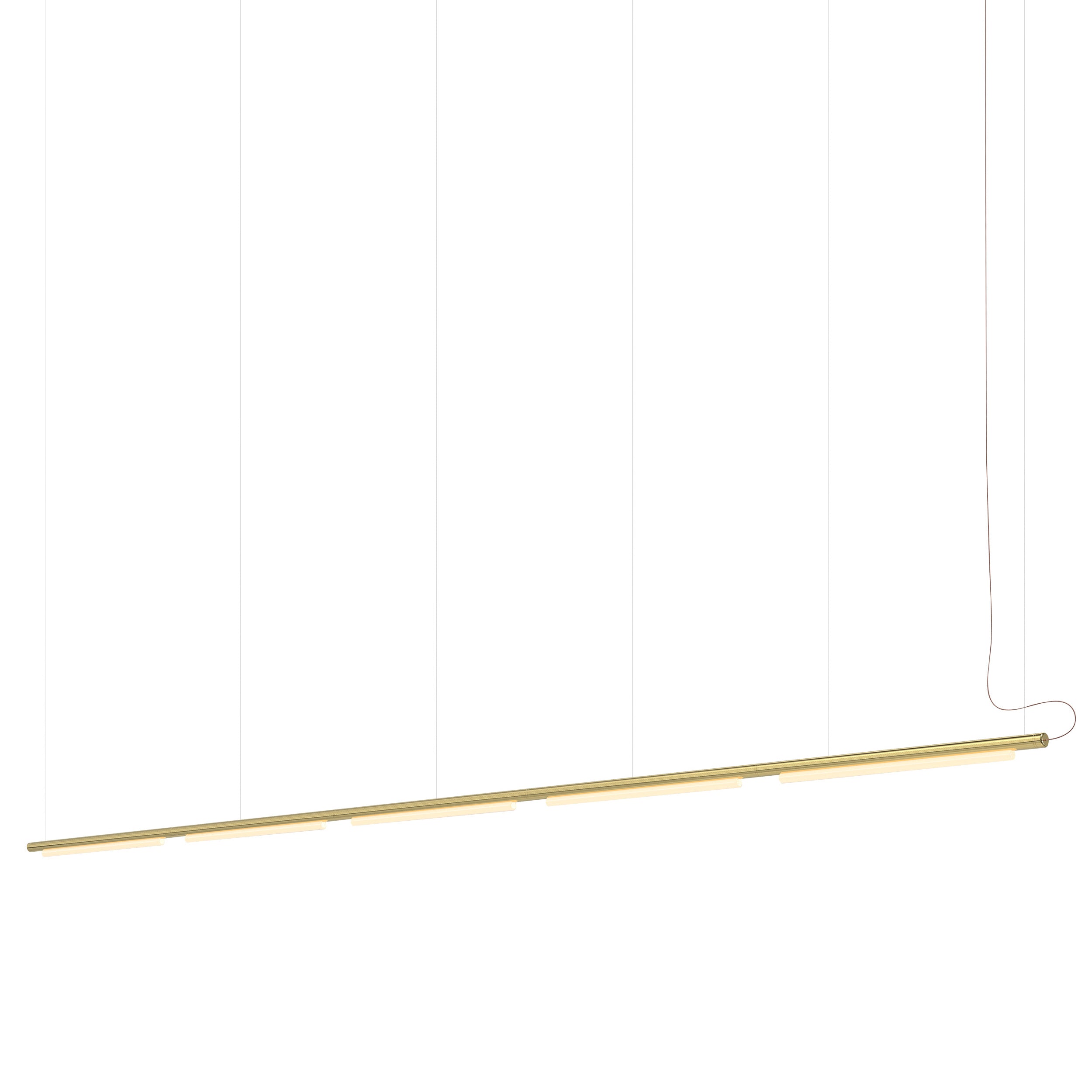 Pipeline 125.5 Linear Pendant Light: Brass