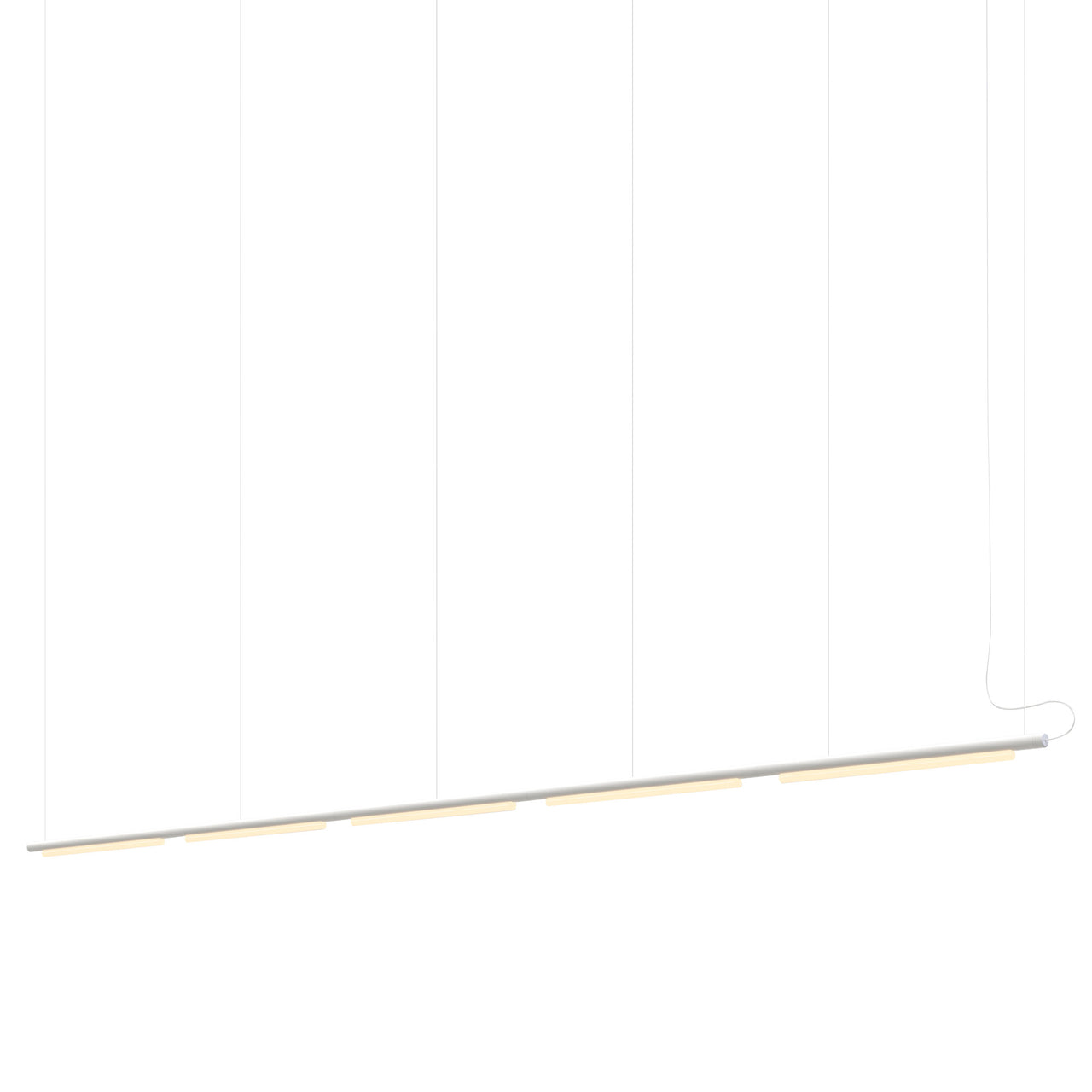 Pipeline 125.5 Linear Pendant Light: White