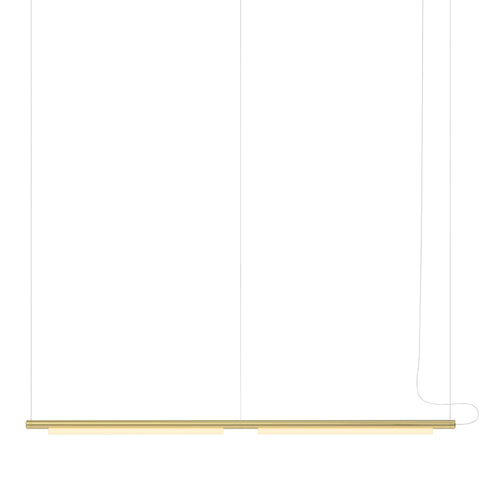 Pipeline 125.2 Linear Pendant Light: Brass + Brass