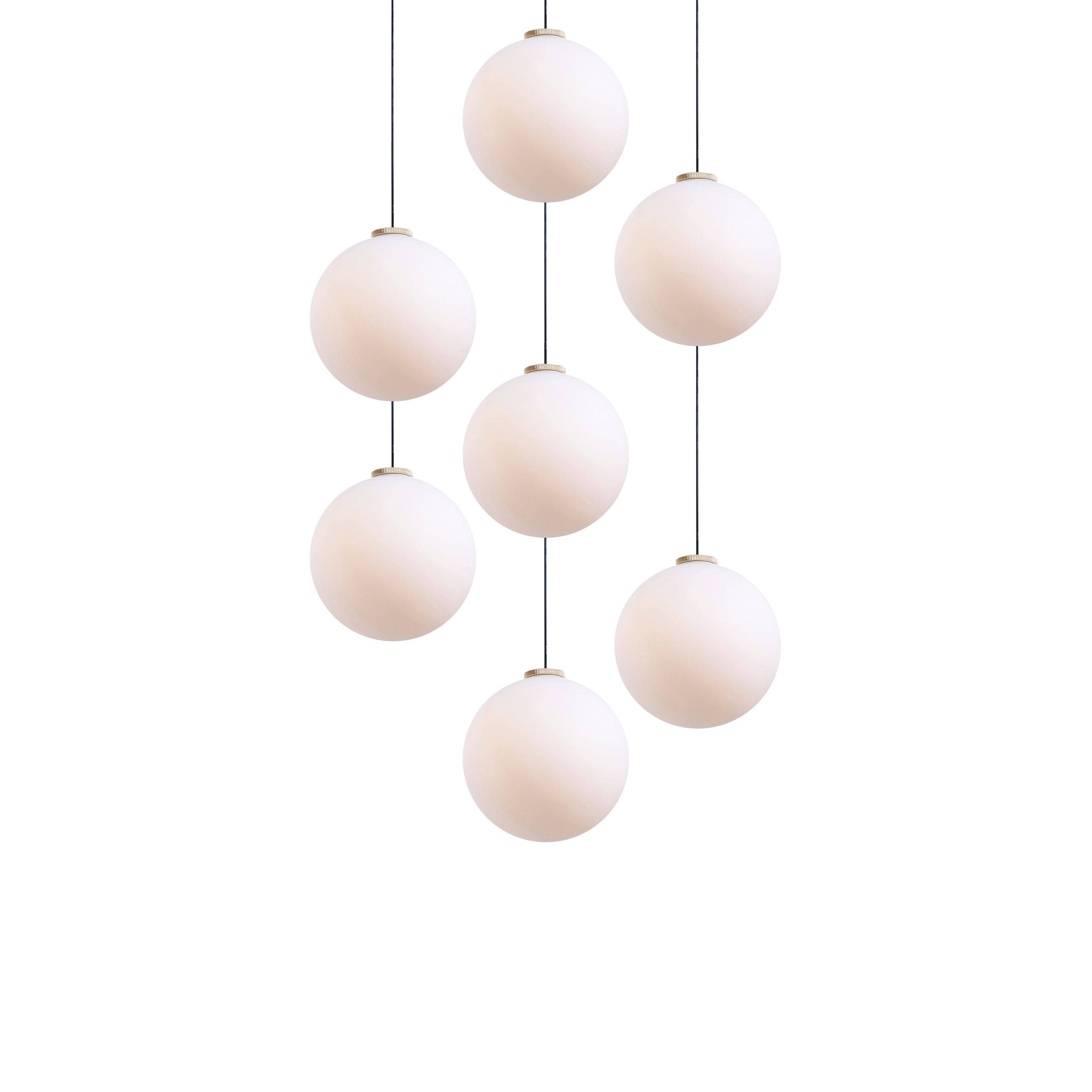 Glass 120. 07 Chandelier: Brushed Brass