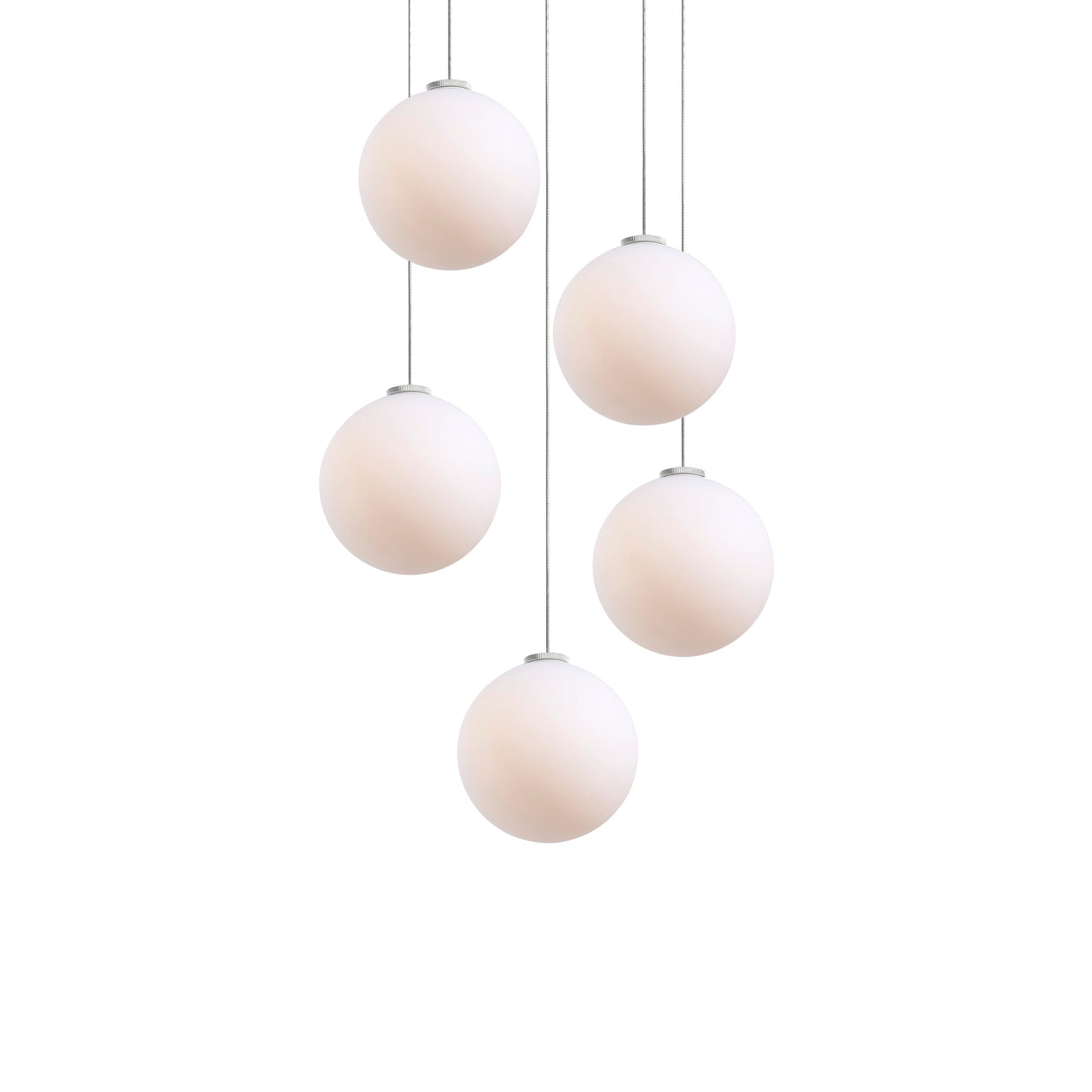Glass 120. 05 Chandelier: Brushed Aluminum