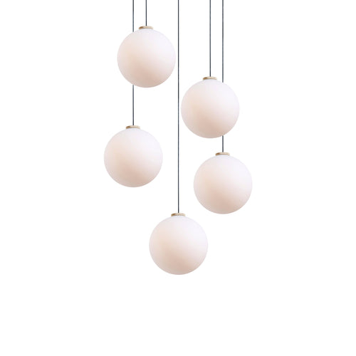 Glass 120. 05 Chandelier: Brushed Brass