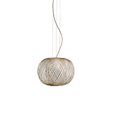 Anwar Hanging Lamp: Medium + Golden Matt