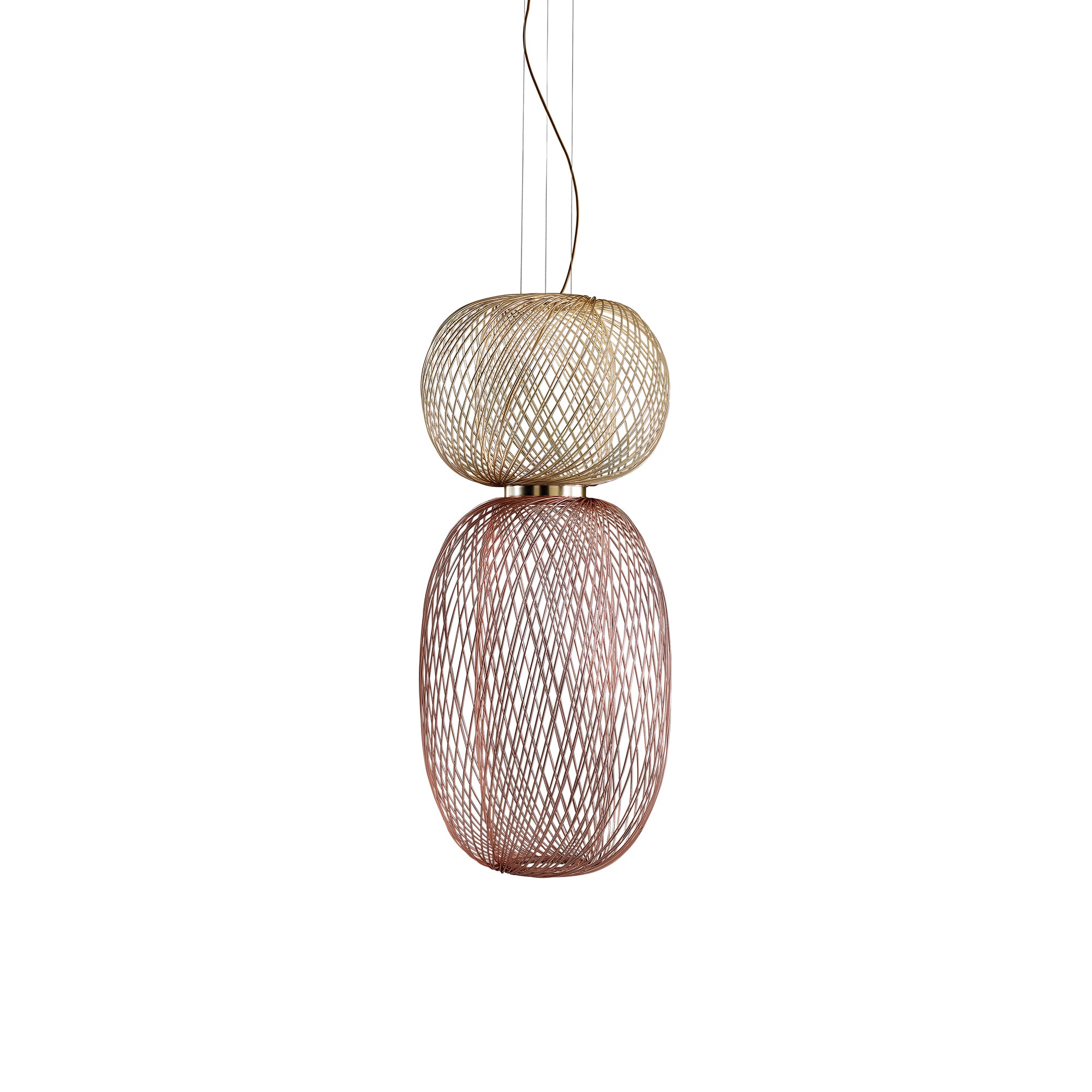 Anwar Combinations Hanging Lamp: Combination 1 + Golden + Copper