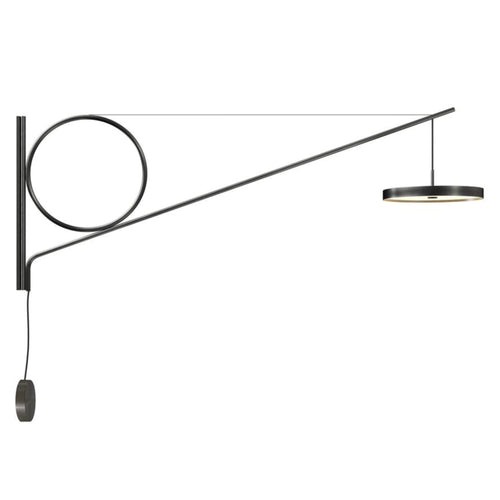 Cercle & Trait Wall Lamp: Main Connection + Satin Graphite