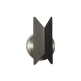 Pirouette Wall Light: V1 + Satin Graphite + Satin Nickel