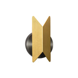 Pirouette Wall Light: V1 + Satin Brass + Satin Graphite