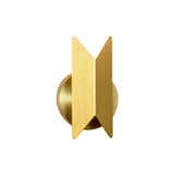 Pirouette Wall Light: V1 + Satin Brass + Satin Brass