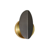 Pirouette Wall Light: V2 + Satin Graphite + Satin Brass