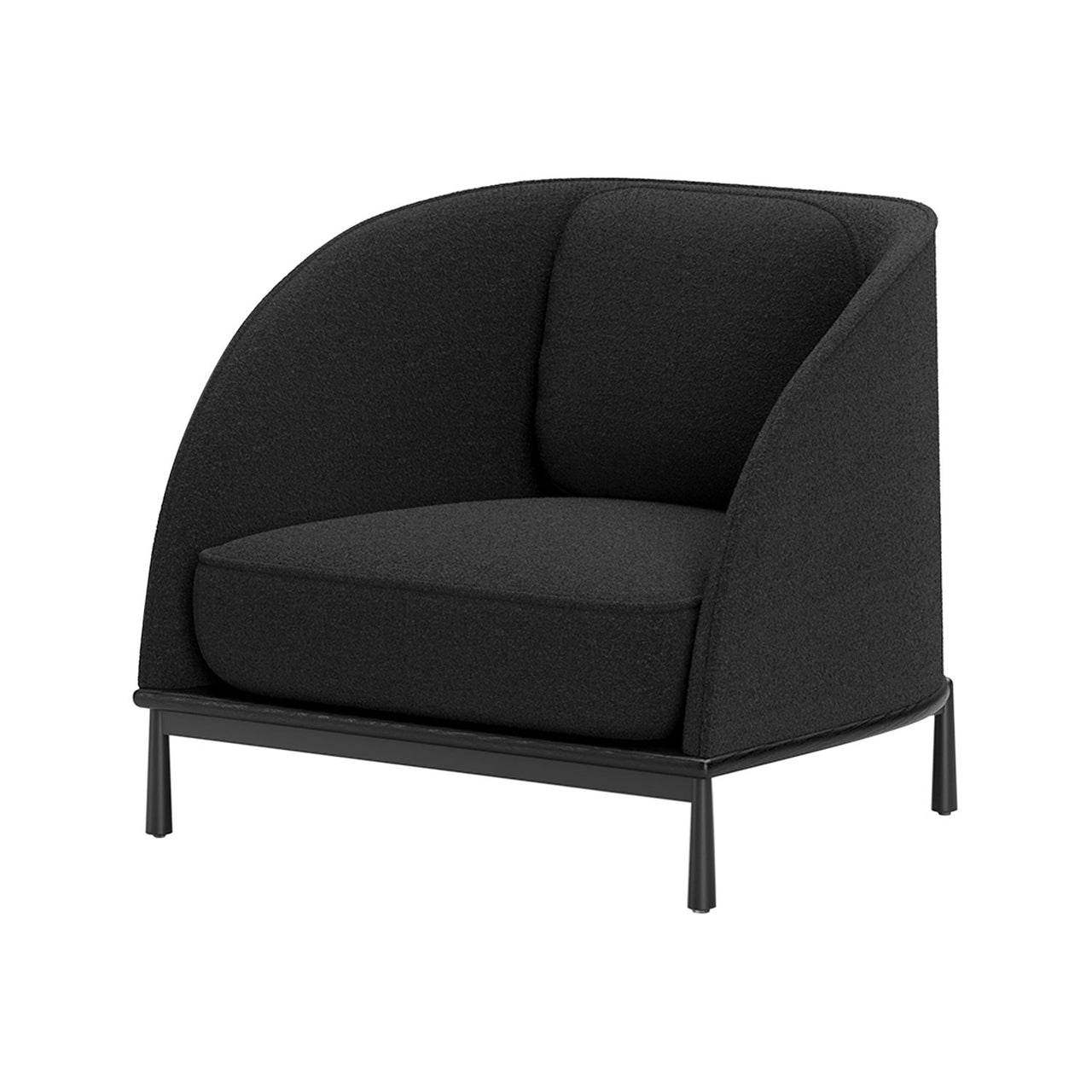 Arc Lounge Chair: Black Oak