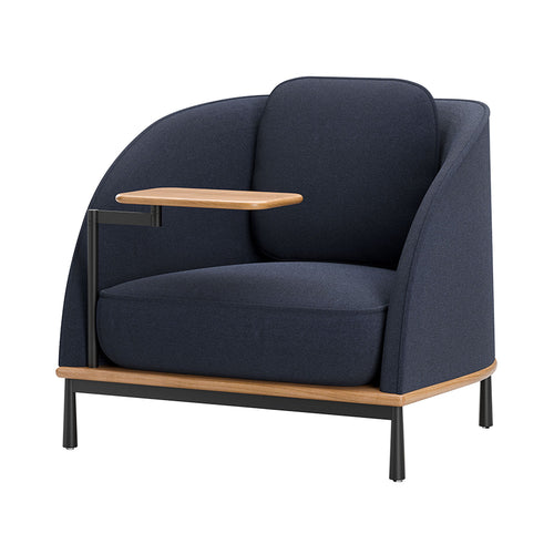 Arc Lounge Chair with Tablet: Natural Oak