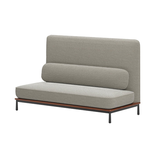 Arc Sofa High Back Middle: Natural Walnut