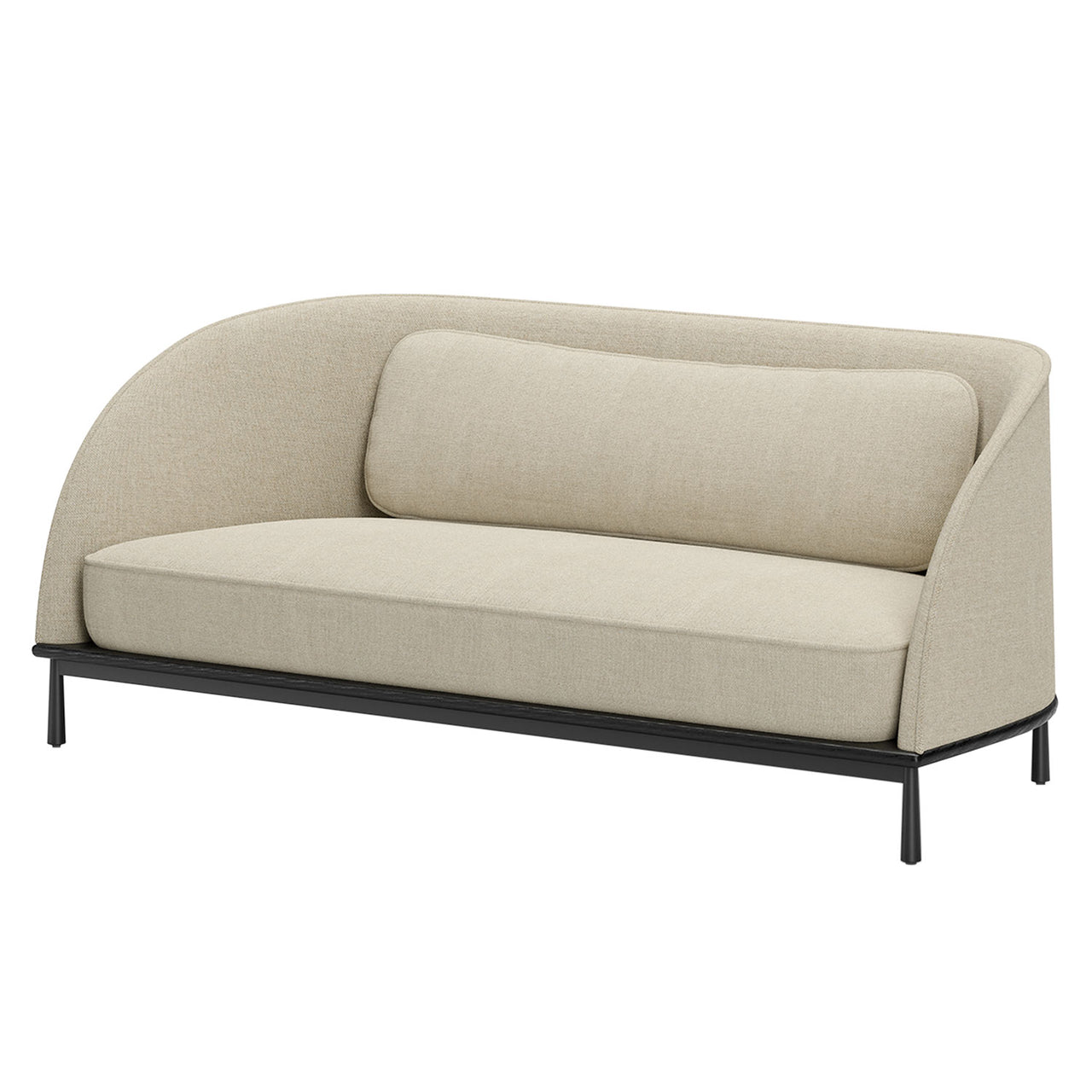Arc Sofa 3 Seater:  Black Oak