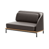 Arc Sofa Two Seater: 1 Side + Natural Oak + Right