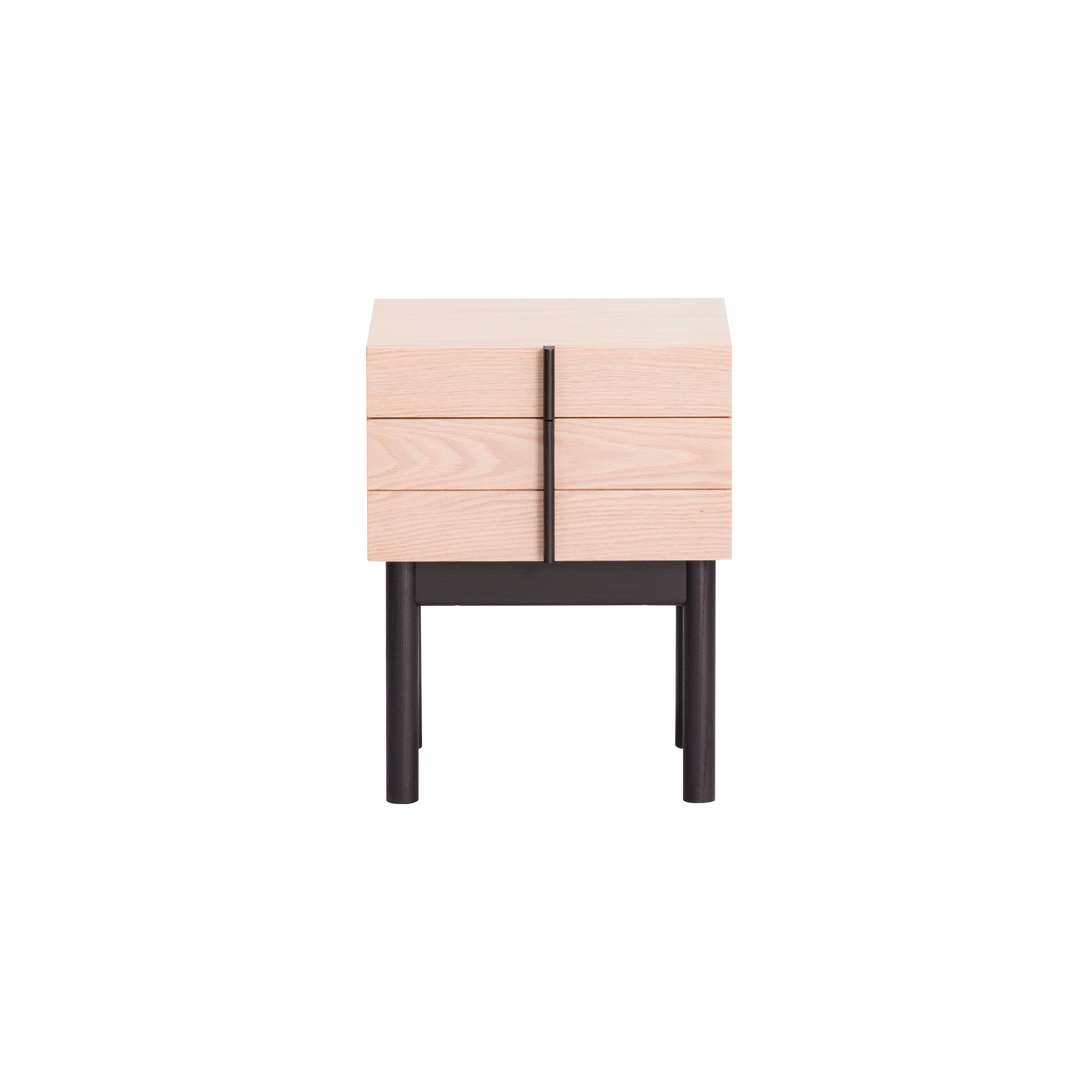 Column Night Table: Low + White Oak