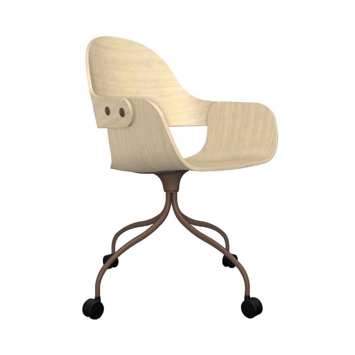 Showtime Nude Chair with Wheel: Natural Ash + Pale Brown