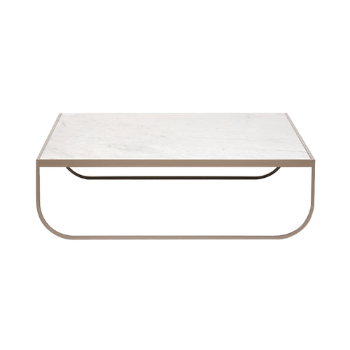 Tati Coffee Table: Marble Top + Low + Nougat