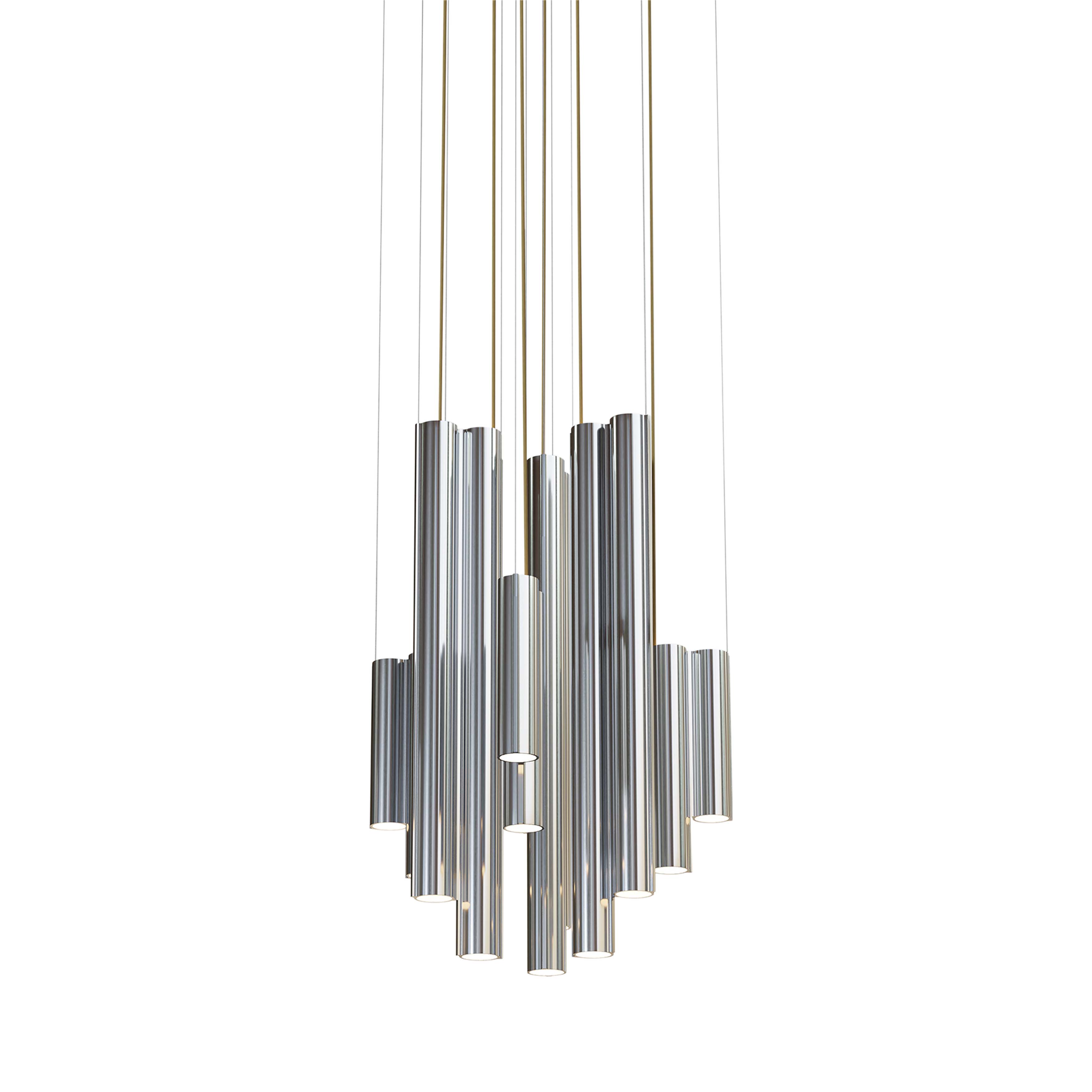 Silo Atelier 03 Suspension Lamp: Mirror Polished Aluminum