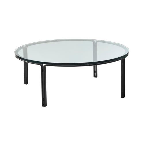 HB 110 Glass Top Coffee Table - Black Edition: Large - 43.3