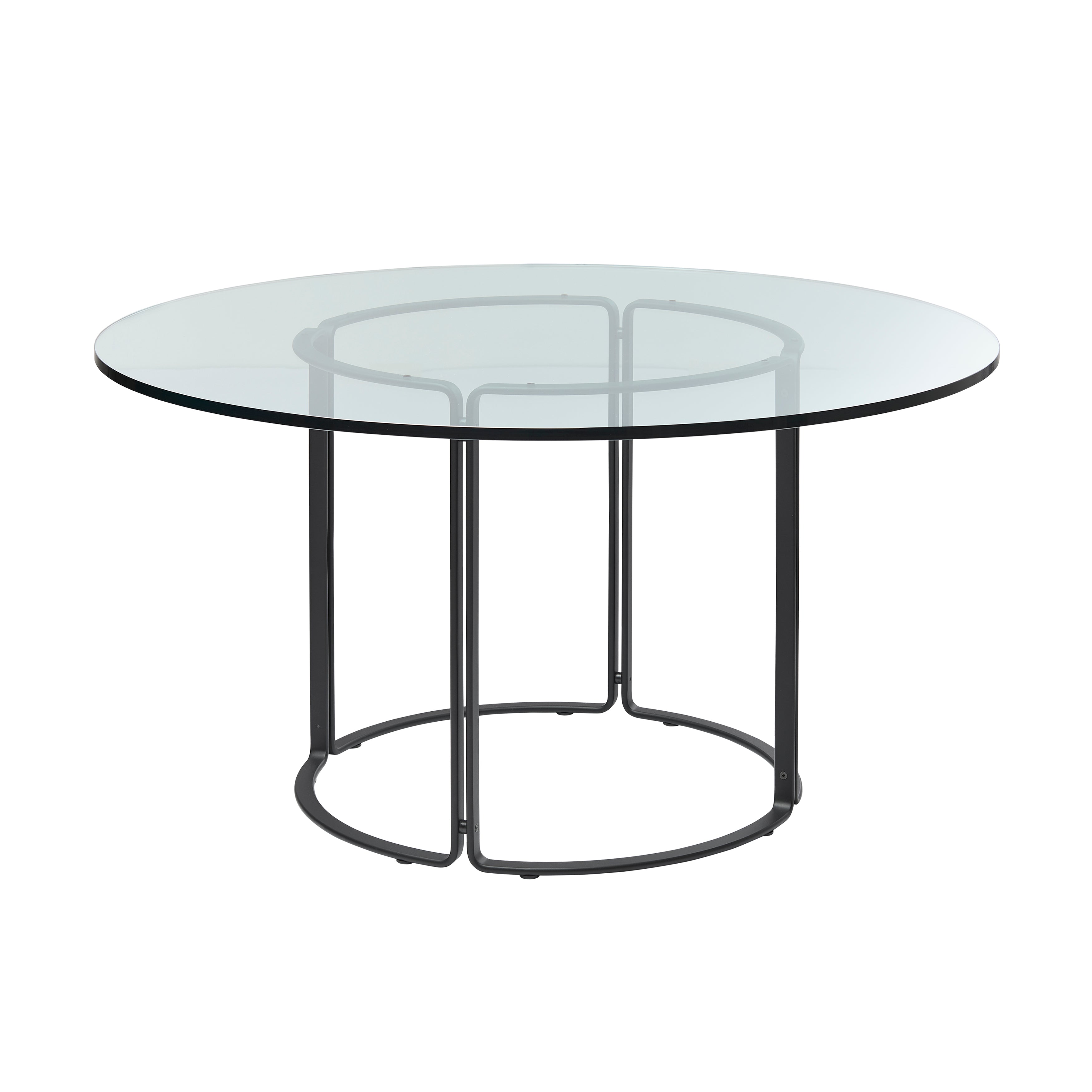 HB 120 Glass Top Dining Table - Black Edition