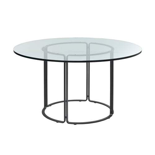 HB 120 Glass Top Dining Table - Black Edition
