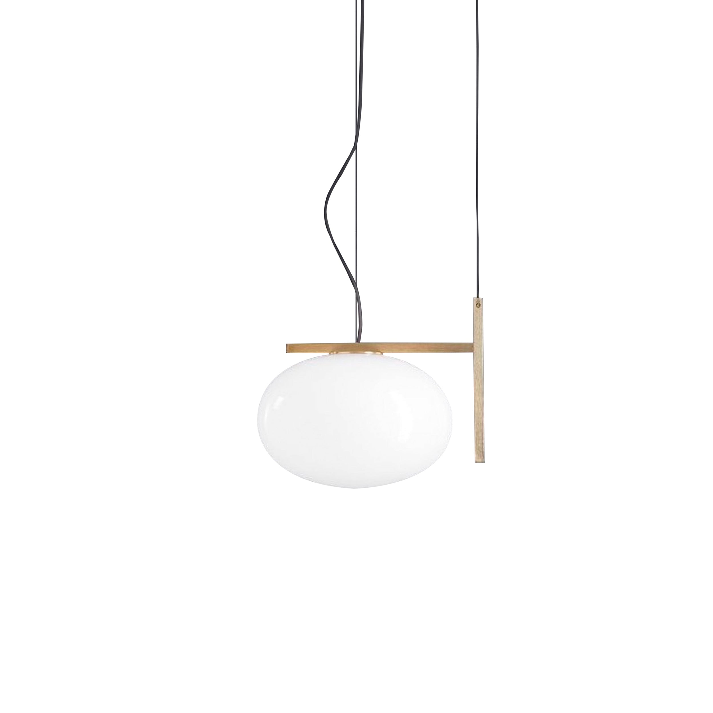 Alba Suspension Lamp: 1 + Satin Brass