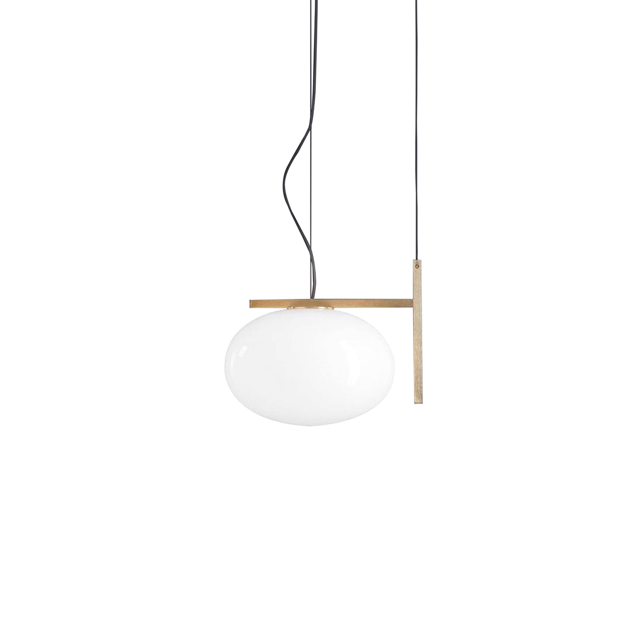 Alba Suspension Lamp: 1 + Satin Brass