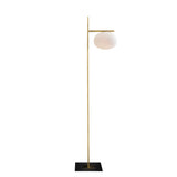 Alba Floor Lamp: 1 + Satin Brass