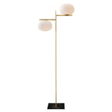 Alba Floor Lamp: 2 + Satin Brass