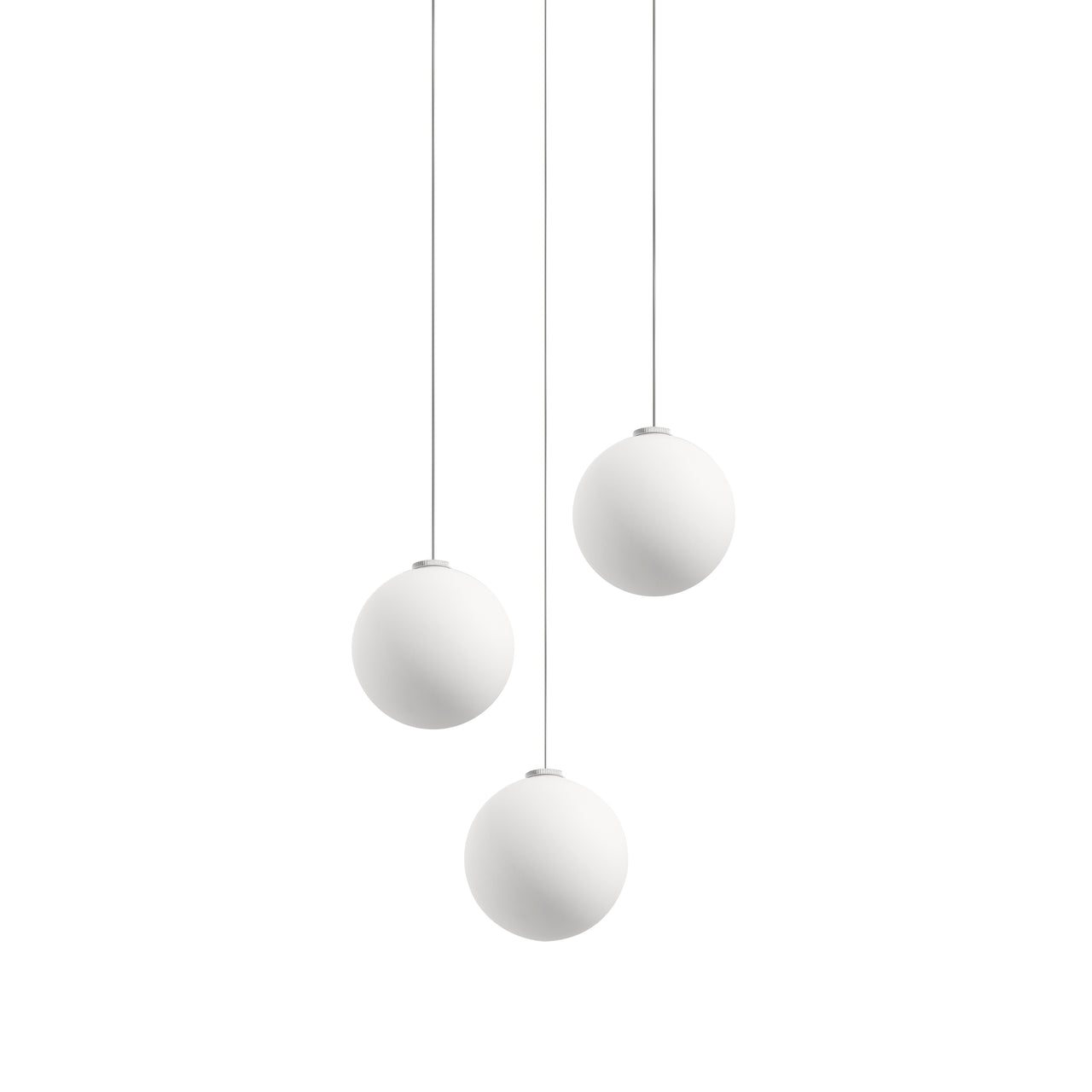 Glass 120. 03 Chandelier: Brushed Aluminum