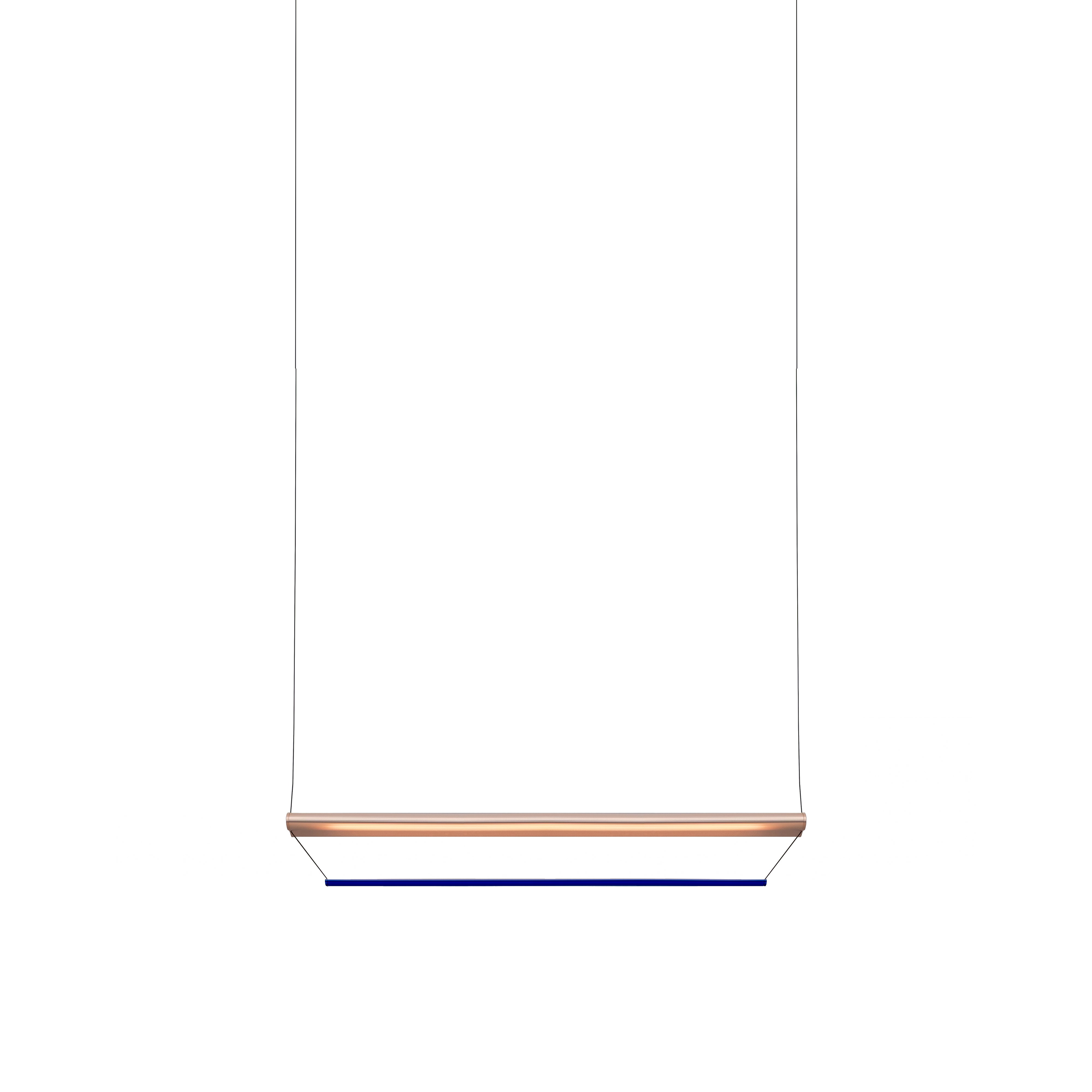 Tier 100 Pendant Light: Anodized Copper + Sapphire