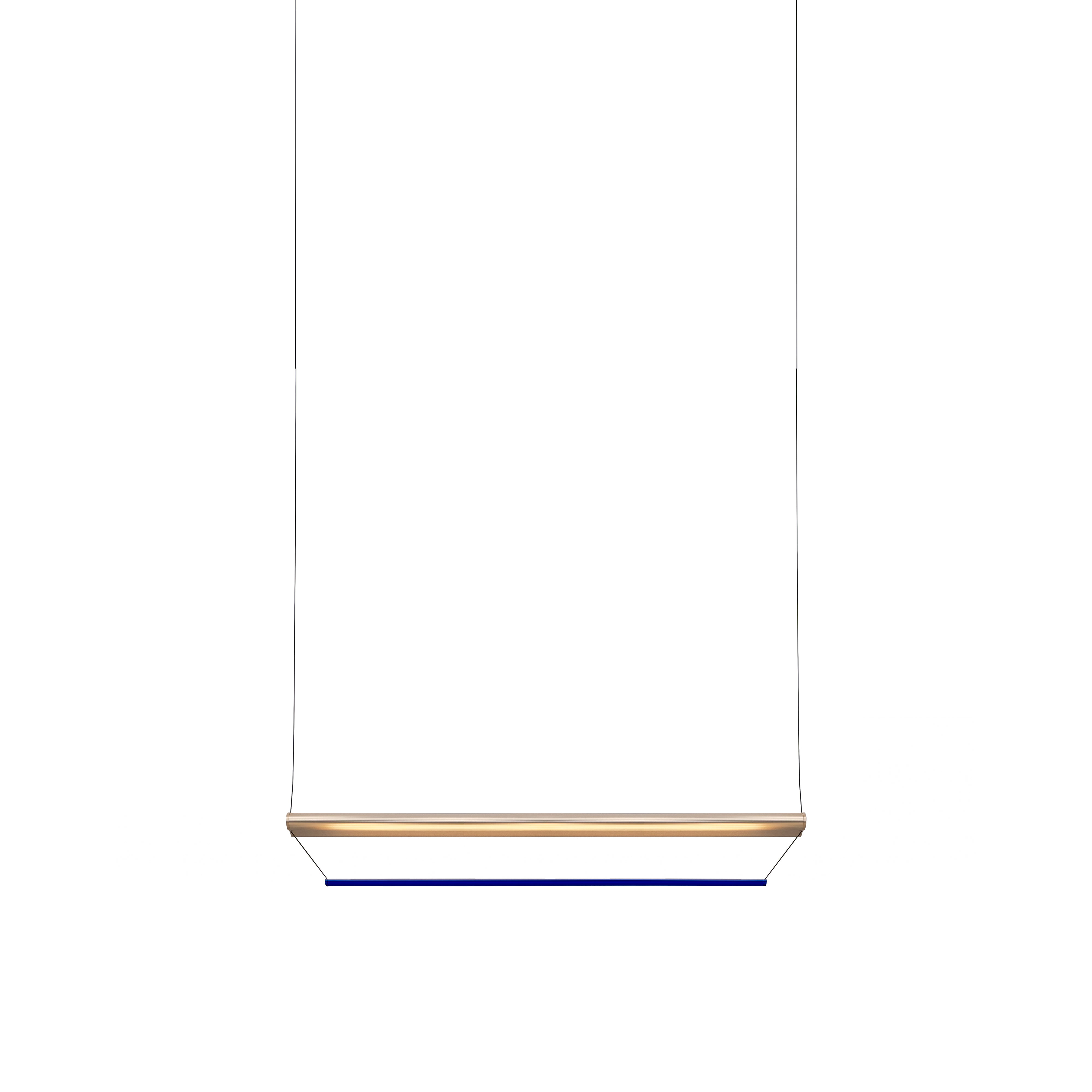 Tier 100 Pendant Light: Anodized Gold + Sapphire