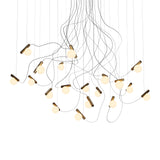 Node. 19 Chandelier: Brushed Antique Brass