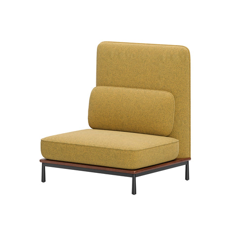 Arc Sofa High Back Middle: 1 + Natural Walnut