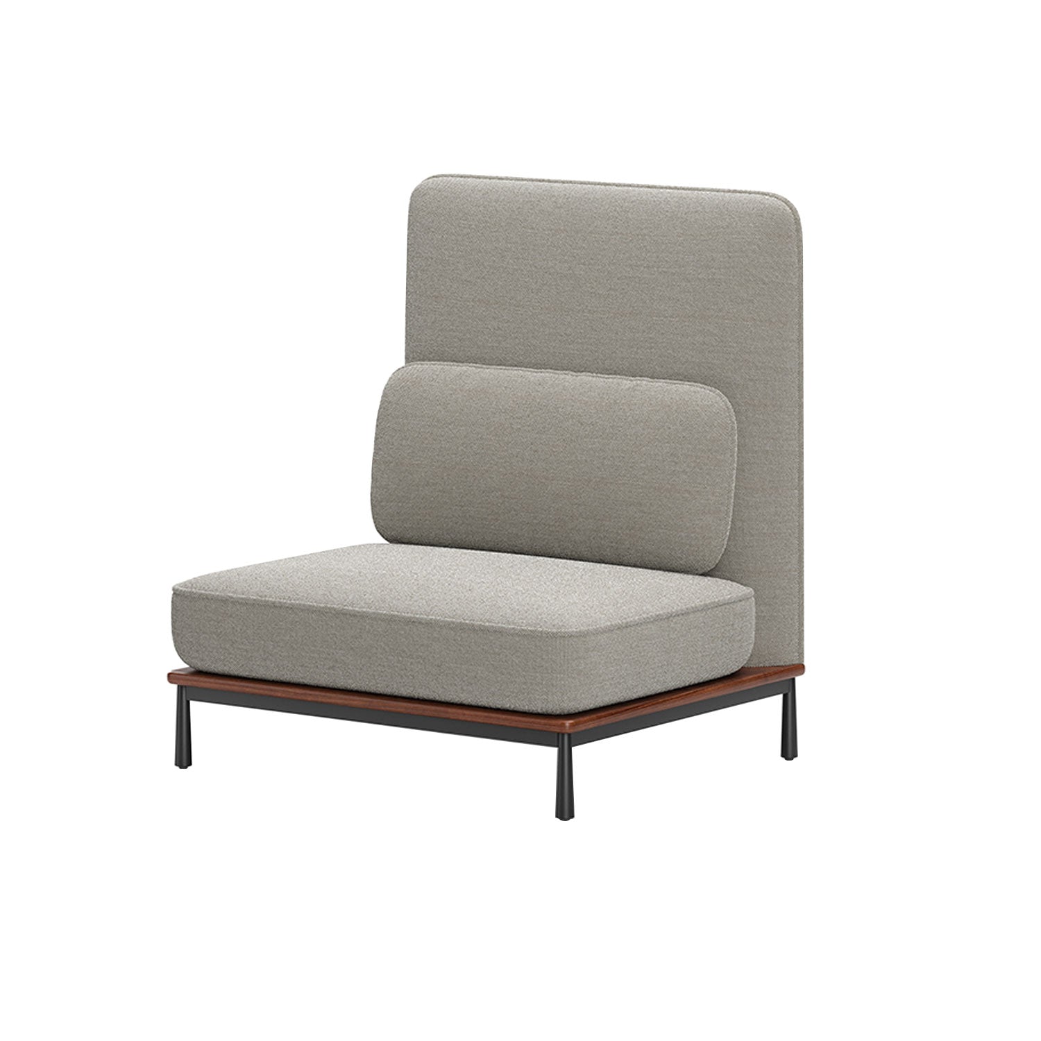 Arc Sofa High Back Middle: 1 + Natural Walnut